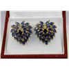 Image 1 : 14K YELLOW GOLD SAPPHIRE EARRINGS SET 5.0 TCW