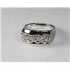 Image 1 : 14K WHITE GOLD MENS RING 1.06TCW WITH APPRAISAL