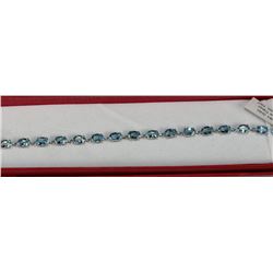 10K WHITE GOLD TOPAZ BRACELET 10.07TCW