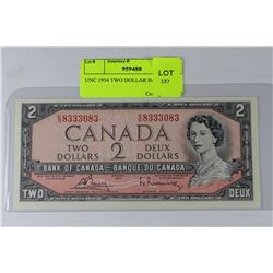 UNC 1954 TWO DOLLAR BANKNOTE