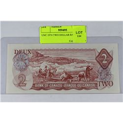 UNC 1974 TWO DOLLAR BANKNOTE