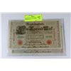 Image 1 : GERMAN 1910 1,000 MARK NOTES RED SEAL X2