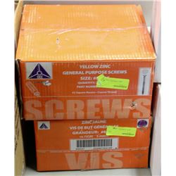 TWO CASES OF YELLOW ZINC #8-3" DECK SCREWS