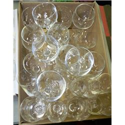 BOX OF CRYSTAL GLASSES