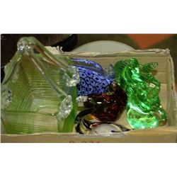 SMALL BOX OF ART GLASS