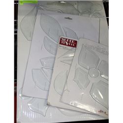 4-SHEETS WITH PIECES OF DECORATIVE GLASS