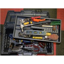 PLANO TOOL BOX WITH CONTENTS INCLUDING HEADLAMP,