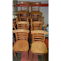 SET OF 16 WOOD COMMERCIAL GRADE RESTAURANT CHAIRS