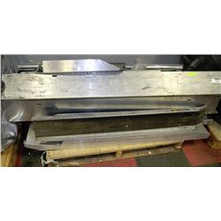 PALLET OF ALUMINUM RAMPS AND SHELVING