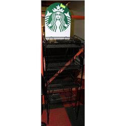 STARBUCKS METAL DISPLAY STAND
