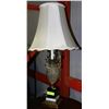Image 1 : VINTAGE CRYSTAL LOOKING LAMP WITH SHADE AND