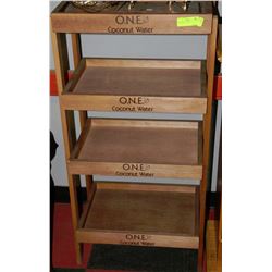 WOODEN SHELF UNIT *ONE COCONUT WATER*
