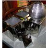 Image 1 : COLLECTION OF CHROME TONE PLANTERS VASES ETC.