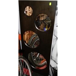 SHOWHOME BLACK FRAMED CIRCLES MIRROR