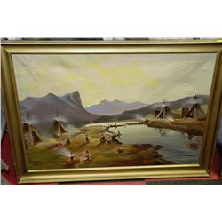 ESTATE VINTAGE NATIVE OIL ON CANVAS ON CHOICE