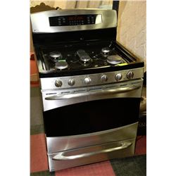 GE PROFILE BLACK & STAINLESS 5 BURNER GAS