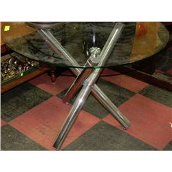SHOWHOME GLASS AND CHROME KITCHEN TABLE