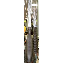 PAIR OF LARGE SHOWHOME VASES WITH WHITE FOLLIAGE