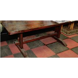 RUSTIC WOOD KITCHEN TABLE 41"X78"32"H