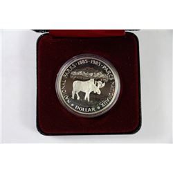 1985 MOOSE CASED SILVER DOLLAR