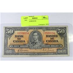 1937 $50 BANKNOTE