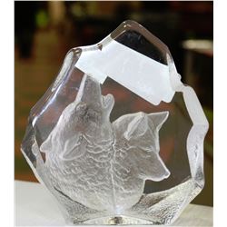 ETCHED GLASS WOLF