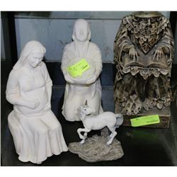 ESTATE COLLECTION OF 4 ASSORTED STATUES