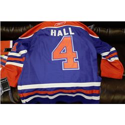 NEW REEBOK BLUE TAYLOR HALL OILERS JERSEY - 52