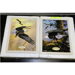 2 PLATES:SPRING EAGLE THE KING DOMAIN PLATE X2
