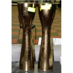 PAIR OF LARGE GOLD COLOURED VASES