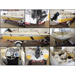 1980 LARSON OPEN BOW BOAT W/MERCURY 1400 ENGINE,