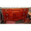 Image 1 : EGYPTIAN CARVED MARBLE TOP 3 DRAWER SIDEBOARD