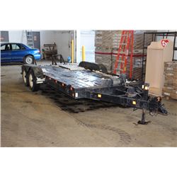 1991 TRAILTECH 16' BEAVER TAIL, DUAL AXEL TRAILER