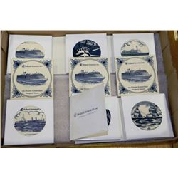 9 COLLECTIBLE HOLLAND AMERICA LINE COASTERS