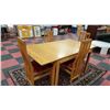 Image 3 : WOODEN RECTANGULAR TABLE W/ 4 CHAIRS INCLUDING