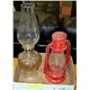 Image 1 : FLAT WITH 2 LAMPS INCLUDING RED OIL LAMP &