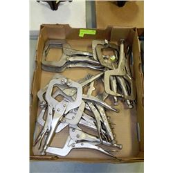 FLAT OF 11 WELDERS CLAMPS