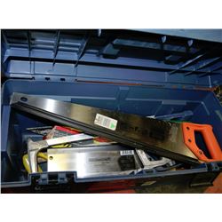 MASTERCRAFT TOOLBOX WITH HANDSAWS/HACKSAWS