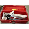Image 1 : RED BLUE POINTE TOOLBOX WITH SQUARES & LEVELS