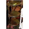 Image 1 : VINTAGE WOODEN 3-TIER PLANT STAND