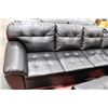 Image 3 : NEW LARGE BLACK LEATHERETTE SECTIONAL WITH