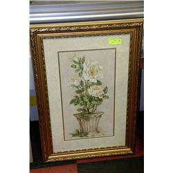 LARGE DECORATIVE GOLD FRAMED PICTURE OF