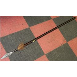 WOOD CARVED AFRICAN SPEAR