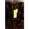 Image 1 : VINTAGE AMBER GLASS VASE