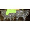 Image 1 : PAIR OF SMALL FOOTED PINWHEEL CRYSTAL BOWLS