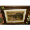 Image 1 : WOOD FRAMED VINTAGE LITHOGRAPH