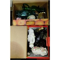 TWO BOXES OF ESTATE ORNAMENTS