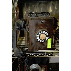 ANTIQUE NORTHERN ELECTRIC WALL PHONE WITH DIAL
