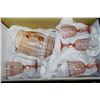 Image 1 : BOX OF PINK DEPRESSION GLASS INCLUDES WATER JUG,