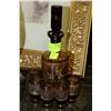 Image 1 : DEER PATTERN DECANTER SET W/5 GLASSES